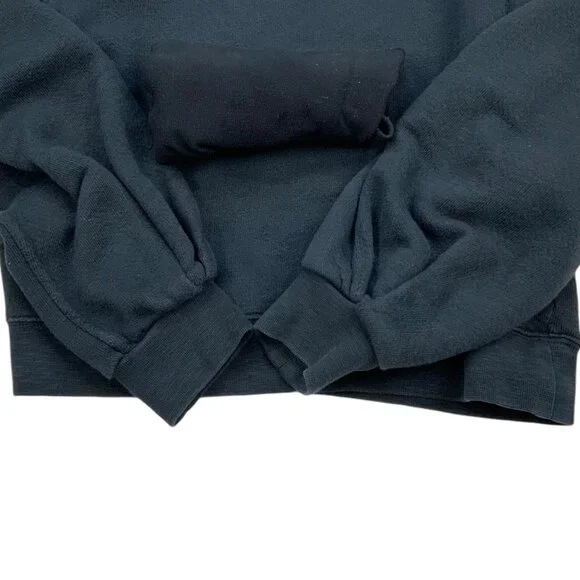 Ulla Johnson Ava Pullover Sweatshirt P US/0 XS Onyx Puff Shoulder
